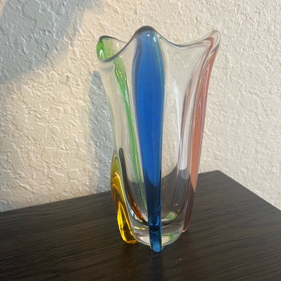 Mid-Century Frantisek Zemek Glass Rhapsody Rainbow Vase - Picture 2 of 6